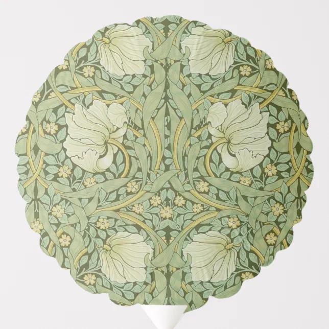 William Morris Pimpernel Floral Blue Wallpaper Balloon | Zazzle