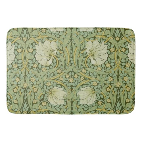 William Morris Pimpernel Floral Blue Wallpaper Bath Mat