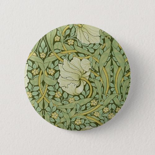 William Morris Pimpernel Floral Blue Wallpaper Button