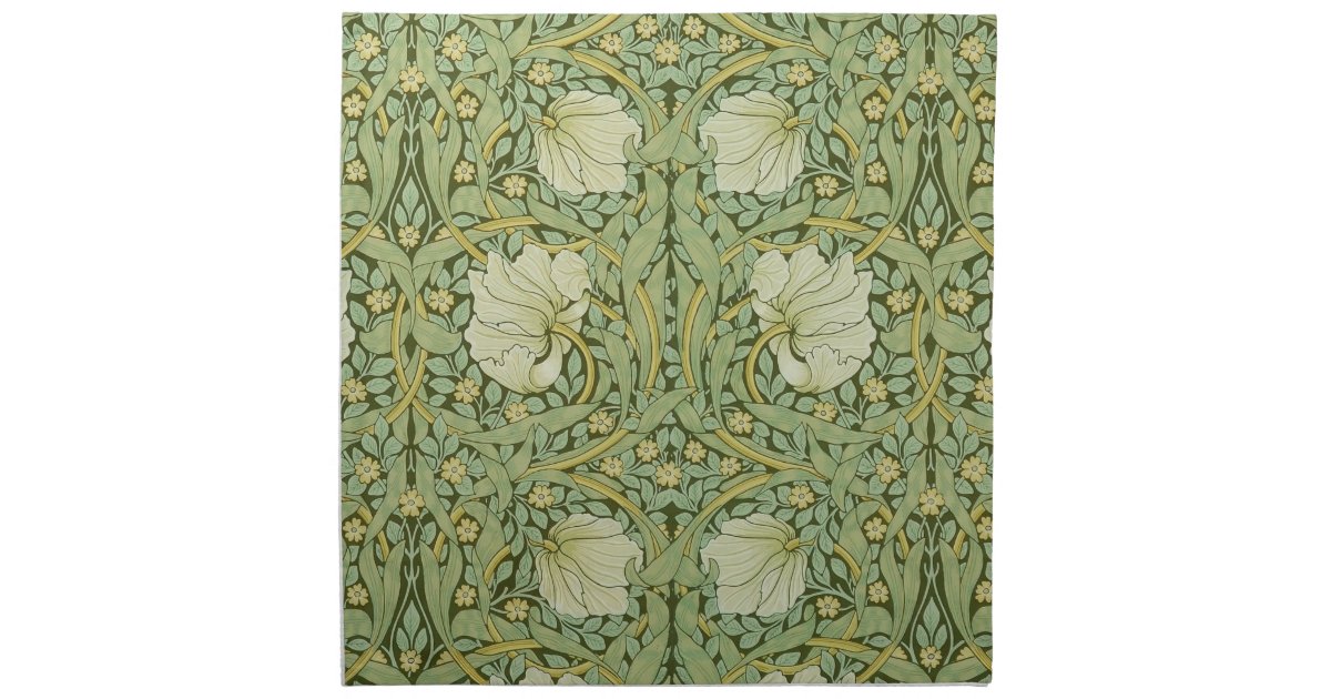 William Morris Pimpernel Floral Blue Wallpaper Cloth Napkin | Zazzle