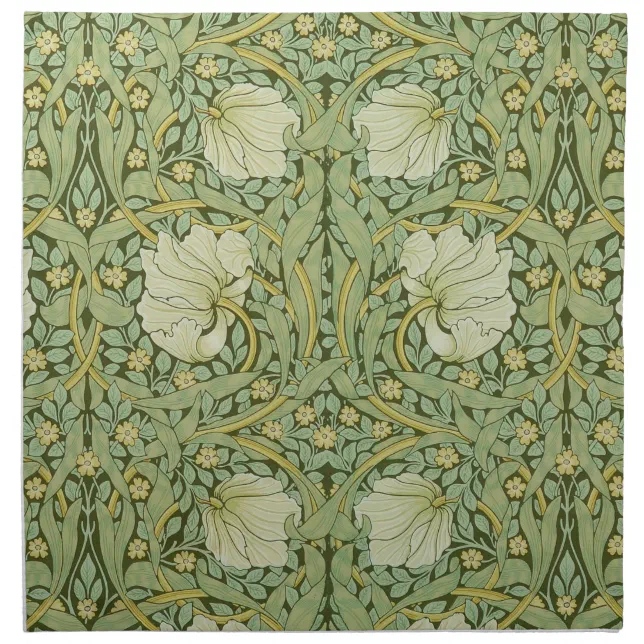 William Morris Pimpernel Floral Blue Wallpaper Cloth Napkin | Zazzle