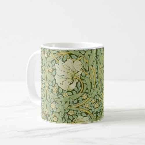 William Morris Pimpernel Floral Blue Wallpaper Coffee Mug