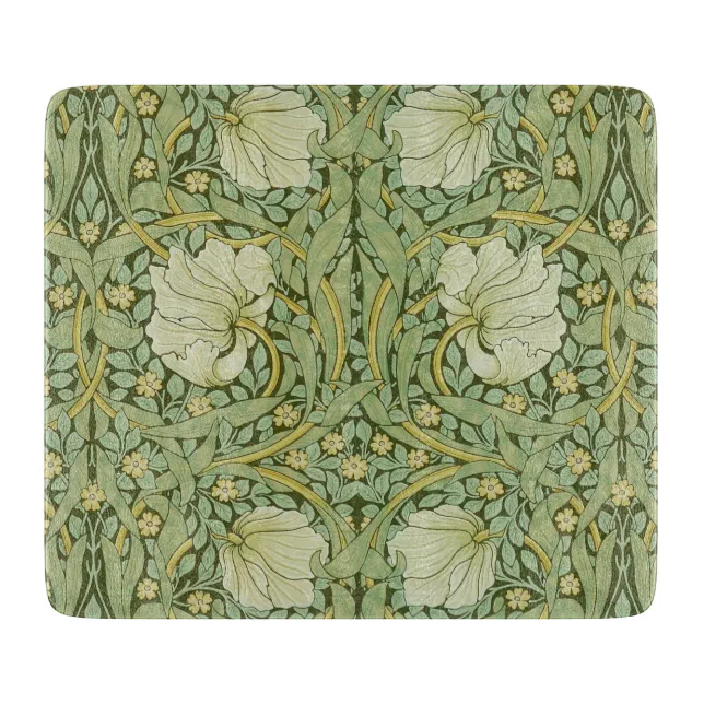 William Morris Pimpernel Floral Blue Wallpaper Cutting Board | Zazzle