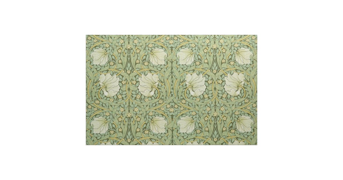 William Morris Pimpernel Floral Blue Wallpaper Fabric | Zazzle