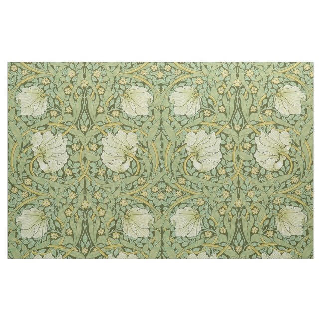 William Morris Pimpernel Floral Blue Wallpaper Fabric (Yard)