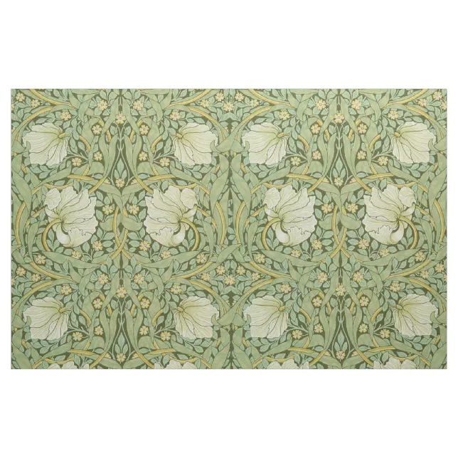 William Morris Pimpernel Floral Blue Wallpaper Fabric | Zazzle