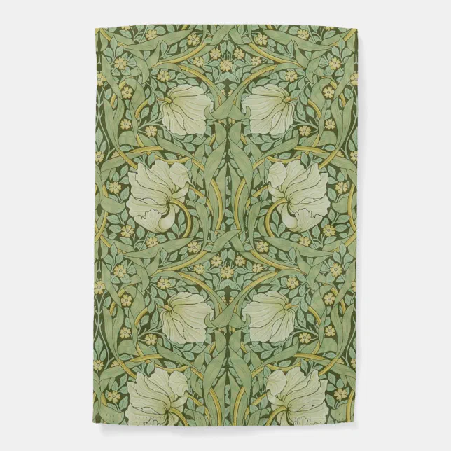 William Morris Pimpernel Floral Blue Wallpaper Garden Flag | Zazzle