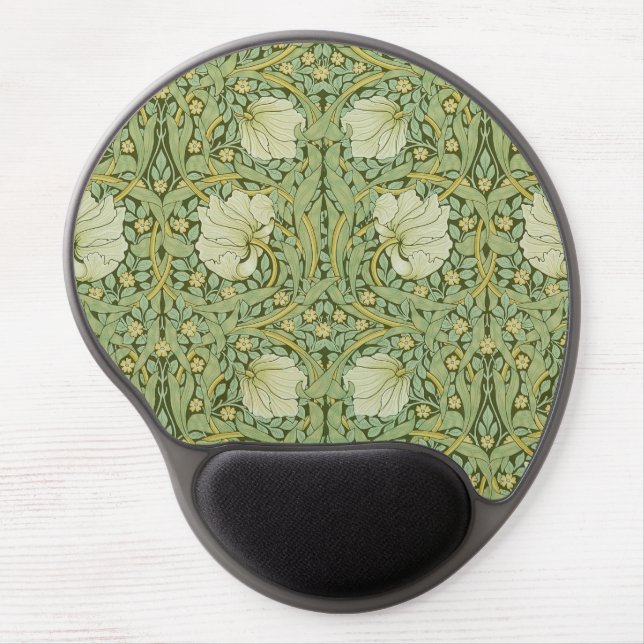 William Morris Pimpernel Floral Blue Wallpaper Gel Mouse Pad (Front)