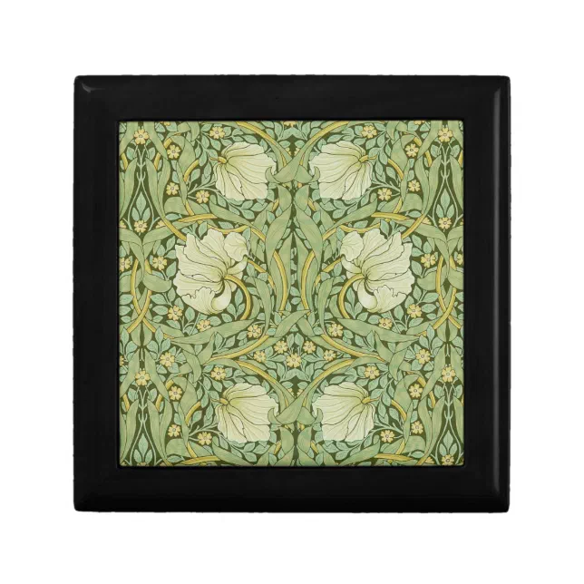 William Morris Pimpernel Floral Blue Wallpaper Gift Box | Zazzle