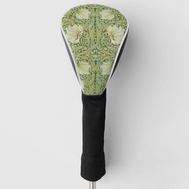 William Morris Pimpernel Floral Blue Wallpaper Golf Head Cover (Front)