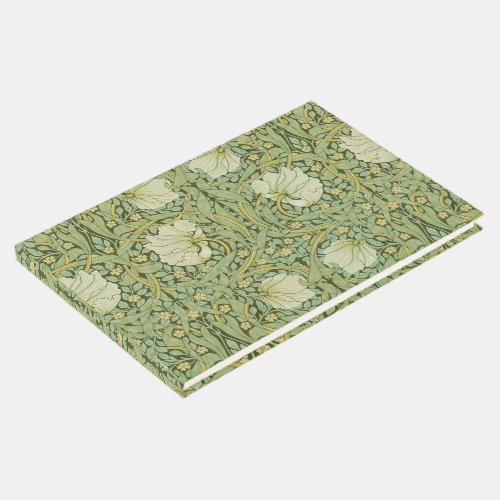 William Morris Pimpernel Floral Blue Wallpaper Guest Book