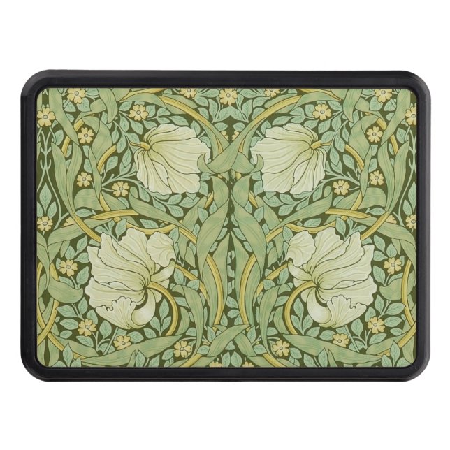 William Morris Pimpernel Floral Blue Wallpaper Hitch Cover (Front)
