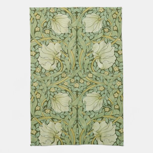 William Morris Pimpernel Floral Blue Wallpaper Kitchen Towel