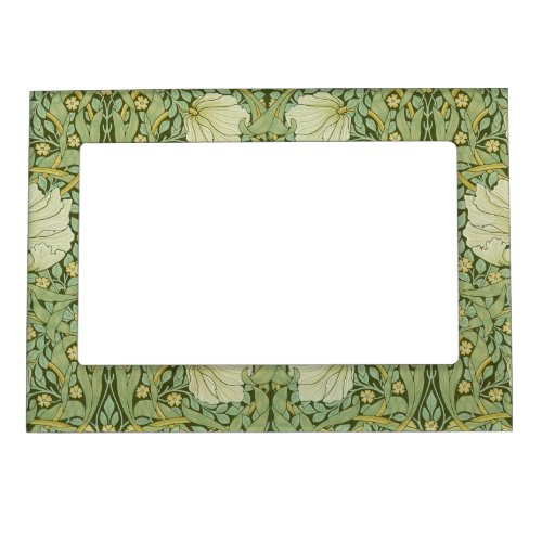 William Morris Pimpernel Floral Blue Wallpaper Magnetic Frame