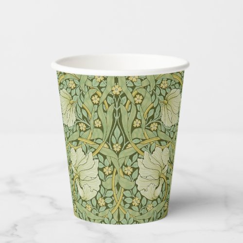 William Morris Pimpernel Floral Blue Wallpaper Paper Cups