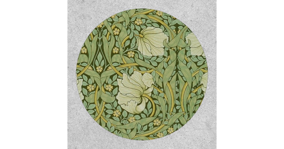 William Morris Pimpernel Floral Blue Wallpaper Patch | Zazzle