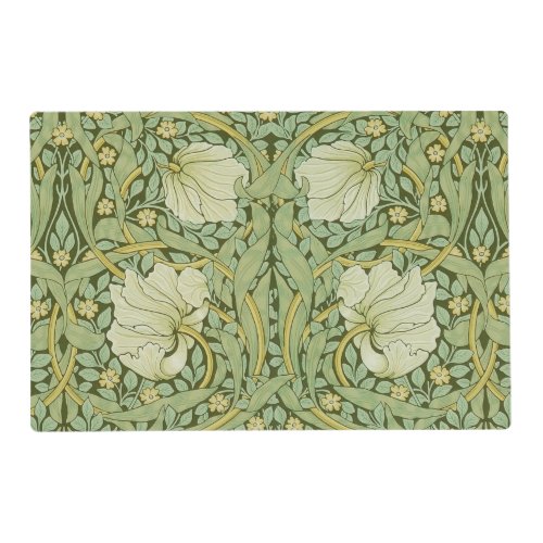 William Morris Pimpernel Floral Blue Wallpaper Placemat