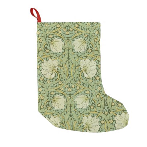 William Morris Pimpernel Floral Blue Wallpaper Small Christmas Stocking
