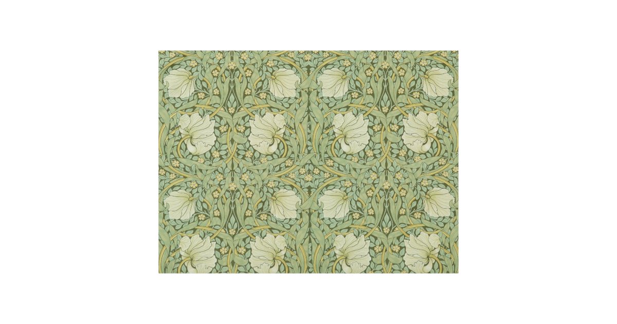 William Morris Pimpernel Floral Blue Wallpaper Tablecloth | Zazzle