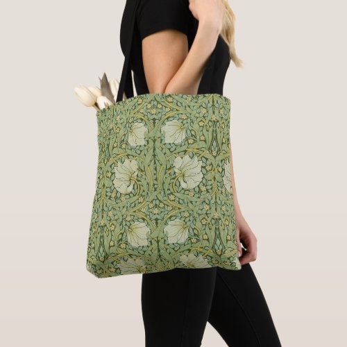 William Morris Pimpernel Floral Blue Wallpaper Tote Bag