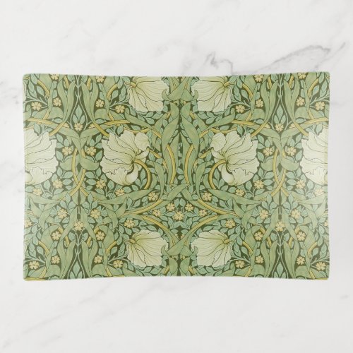 William Morris Pimpernel Floral Blue Wallpaper Trinket Tray