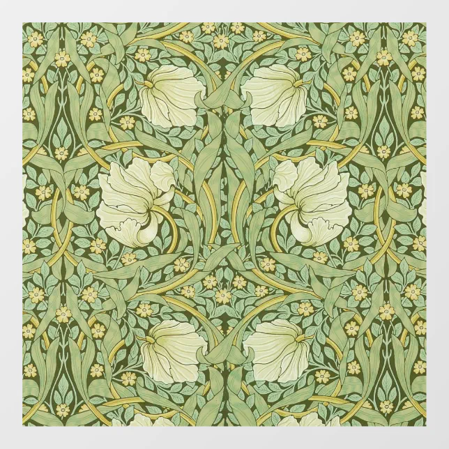William Morris Pimpernel Floral Blue Wallpaper Window Cling | Zazzle