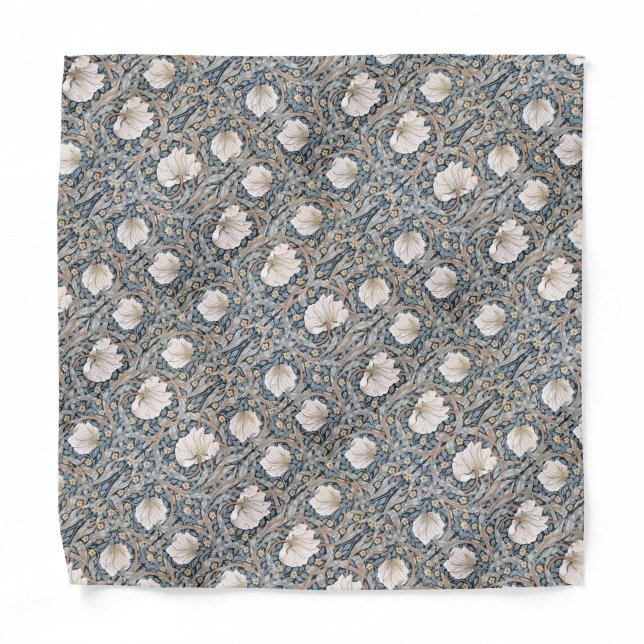 William * Morris Pimpernel Floral Pocket Square Bandana (Front)