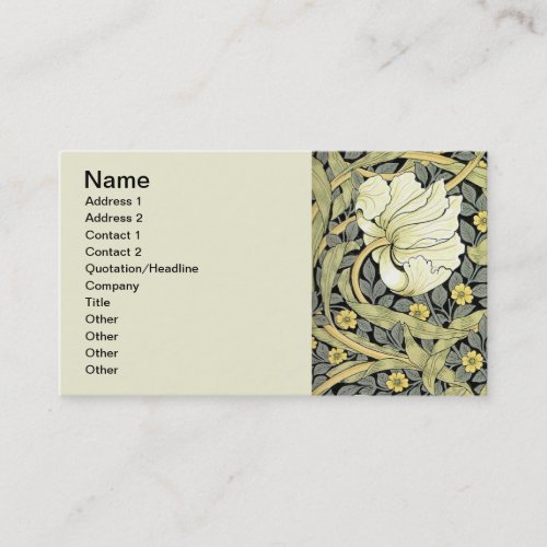 William Morris Pimpernel Floral Wallpaper Business Card