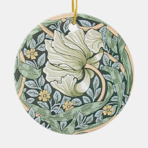 William Morris Pimpernel Floral Wallpaper Ceramic Ornament