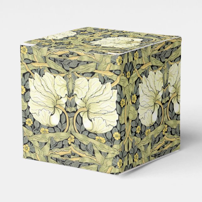 William Morris Pimpernel Floral Wallpaper Favor Boxes (Front Side)