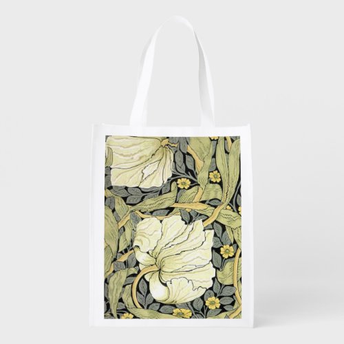 William Morris Pimpernel Floral Wallpaper Grocery Bag