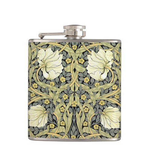 William Morris Pimpernel Floral Wallpaper Hip Flask