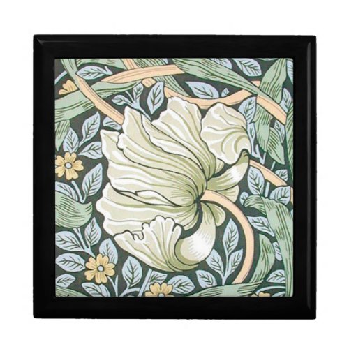 William Morris Pimpernel Floral Wallpaper Jewelry Box