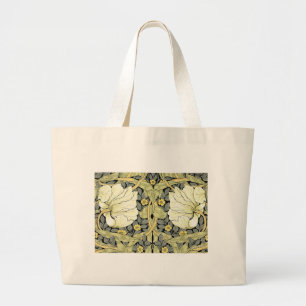 William Morris Pimpernel Floral Wallpaper Large Tote Bag