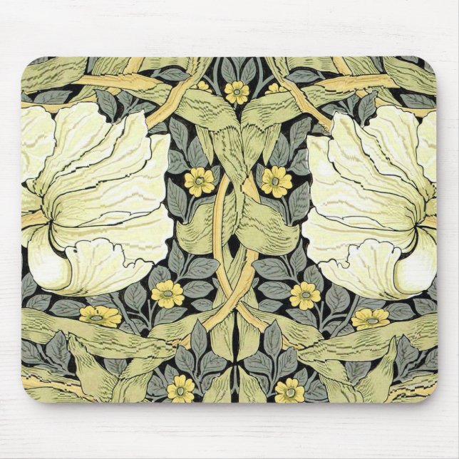 William Morris Pimpernel Floral Wallpaper Mouse Pad (Front)