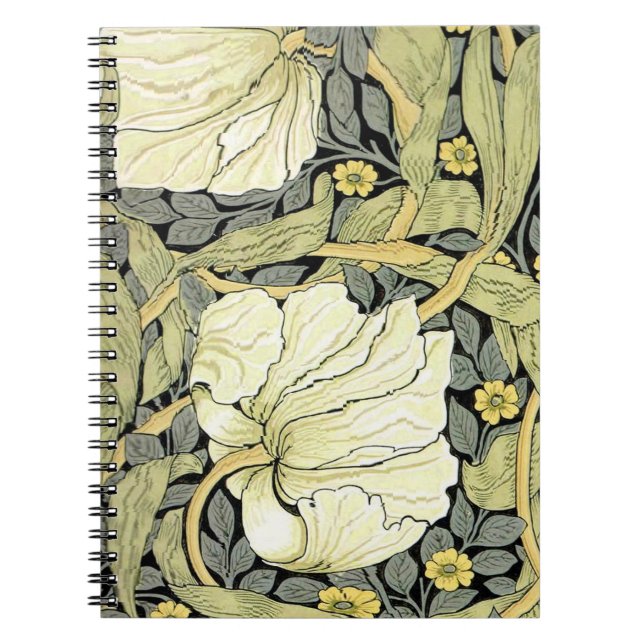 William Morris Pimpernel Floral Wallpaper Notebook (Front)