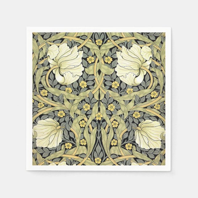 William Morris Pimpernel Floral Wallpaper Paper Napkins (Front)