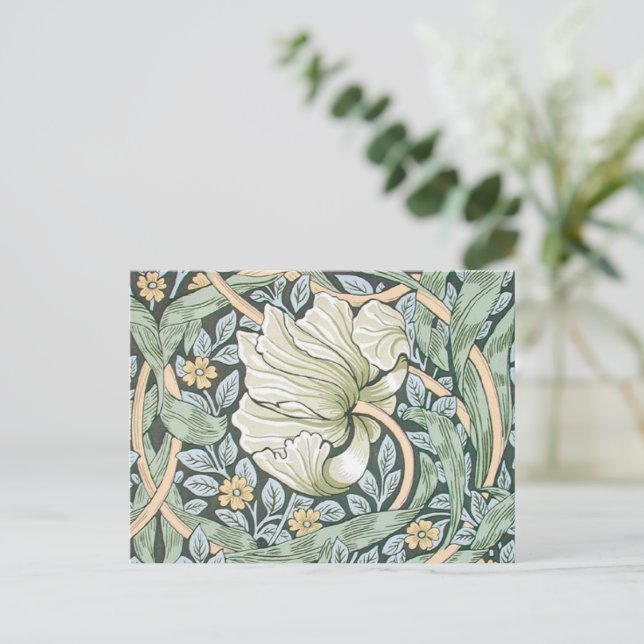 William Morris Pimpernel Floral Wallpaper Postcard (Standing Front)