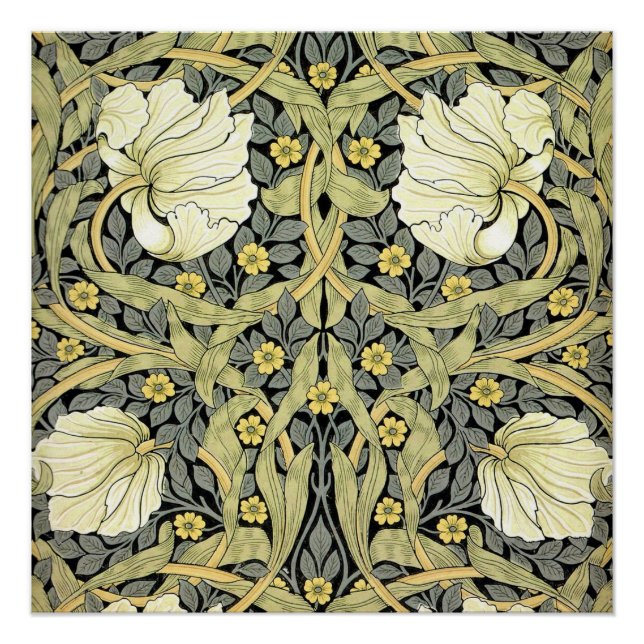 William Morris Pimpernel Floral Wallpaper Poster (Front)
