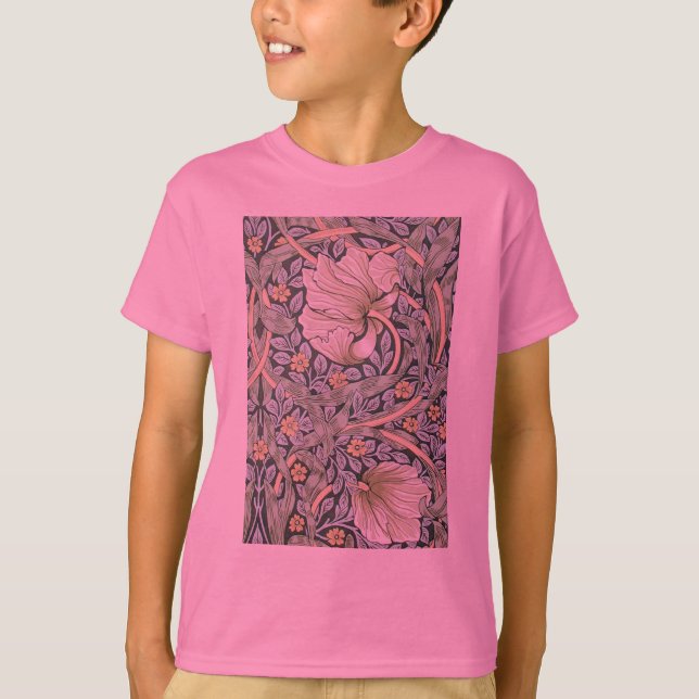 William Morris Pimpernel Floral Wallpaper T-Shirt (Front)