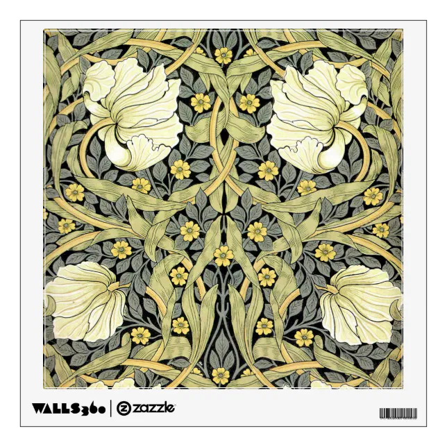William Morris Pimpernel Floral Wallpaper Wall Sticker | Zazzle