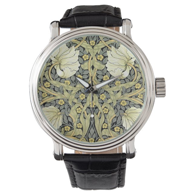William Morris Pimpernel Floral Wallpaper Watch (Front)
