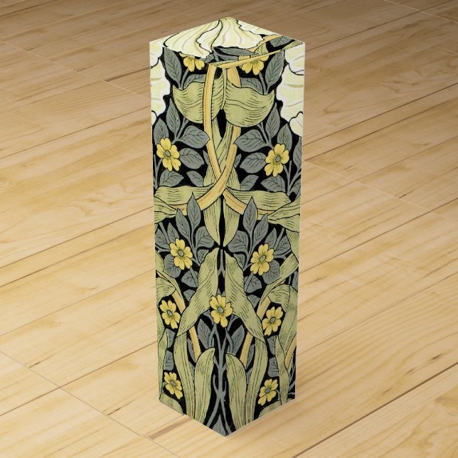 William Morris Pimpernel Floral Wallpaper Wine Box (Front)