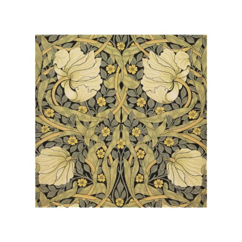 William Morris Pimpernel Floral Wallpaper Wood Wall Art