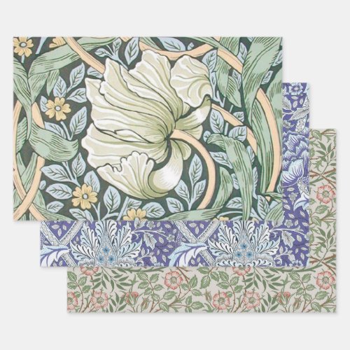 William Morris Pimpernel Floral Wallpaper Wrapping Paper Sheets