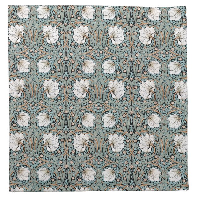 William Morris Pimpernel Flowers Art Nouveau Cloth Napkin (Front)