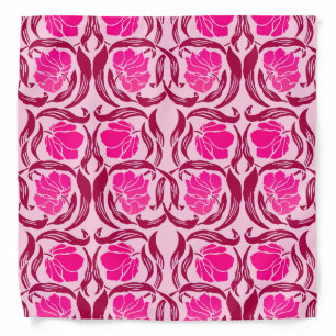 William Morris Pimpernel, Fuchsia & Light Pink Bandana
