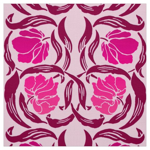 William Morris Pimpernel, Fuchsia & Light Pink Fabric