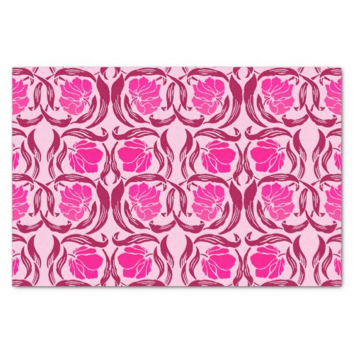 William Morris Pimpernel Fuchsia  Light Pink Tissue Paper