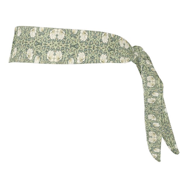 William Morris Pimpernel Green Tie Headband (Rotate 90)